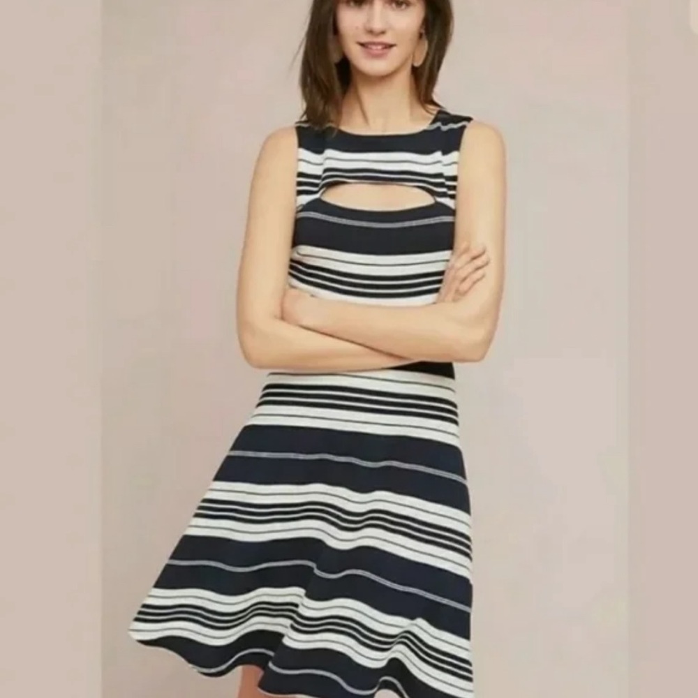 Anthropologie Maeve Striped Dress, Size 0